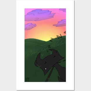 For Those Who Fear The Dark - Sunset Sleeping Spook - Storybook Style Posters and Art